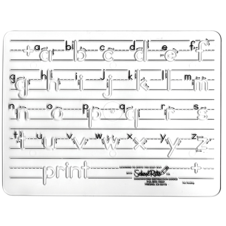 SCHOOL RITE Handwriting Instruction Guide Template, Lowercase Manuscript 2051